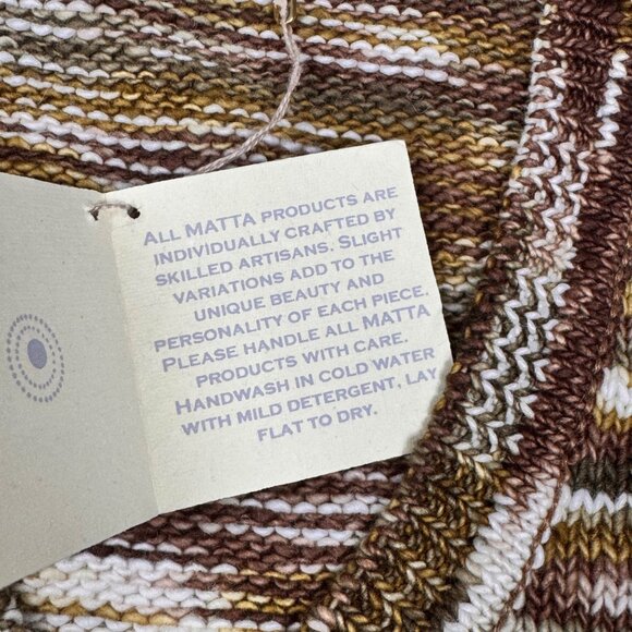 NWT Matta Merino Wool Sweater SZ M V-Neck Made In Peru Boho Cottage Cozy - Picture 9 of 12